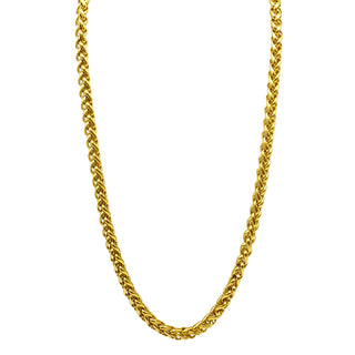 Gold 316L High- Grade stainless steel Men's Jewelry accessory chain twenty four inches in length with a lobster claw clasp handmade not plated but dyed and heat treated so it's tarnish free