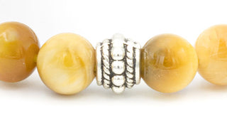 Golden Tigers Eye Sterling Silver Balinese Beads.