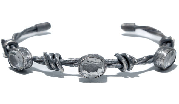 Men's Barb Wire Cuff Bracelet Stainless Steel