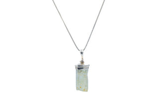 Sterling Silver Hiddenite Gemstone Necklace.