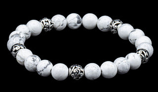 Sterling Silver Howlite Balinese Gemstone Bracelet