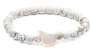 Howlite raw natural stone bracelet