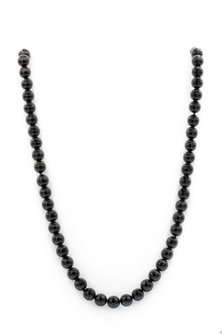 <img src="IMG_9954.JPG" alt="Black Tourmaline 30 Inch 10mm Gloss Natural Stone Necklace">