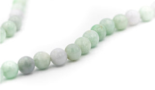 Burmese Jade Natural Stone Necklace close up laying down