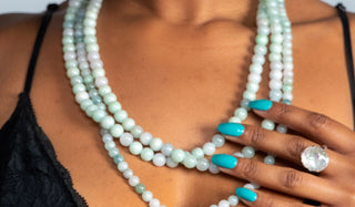 Burmese Jade Natural Stone Necklace Lifestyle