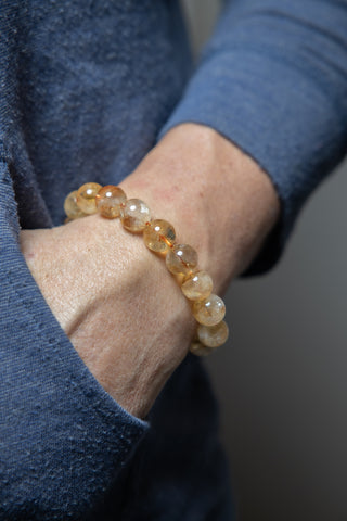 Man wearing Citrine Bracelet.
