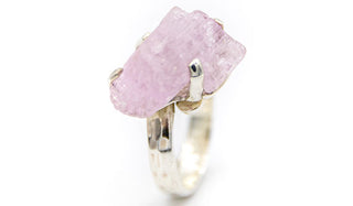 Alt=Kunzite Sterling Silver Adjustable Gemstone Ring