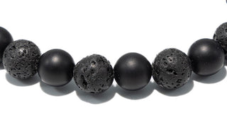Matte Onyx & Black Lava Natural Gemstone Bracelet