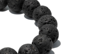 Black Lava Centerpiece Natural Gemstone Bracelet