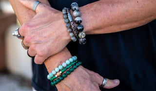 Burmese jade 10mm natural stone bracelet lifestyle photo