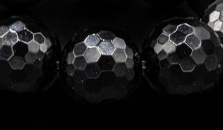 Luxury Faceted Onyx Natural Gemstone Bracelet close up