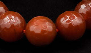Luxury Faceted Carnelian Natural Gemstone Bracelet close up