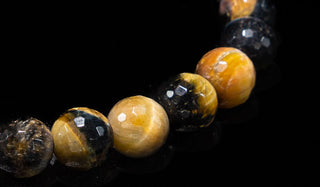 Luxury Faceted Mixed Tigers Eye Natural Gemstone Bracelet