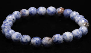 Luxury Light Blue Faceted Sodalite Natural Gemstone Bracelet