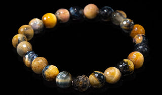 Luxury Faceted Mixed Tigers Eye Natural Gemstone Bracelet