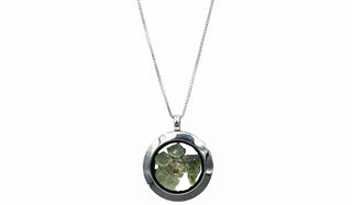 Sterling Silver Spiritual 5-Piece Moldavite Lockett Necklace