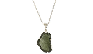 Sterling Silver Moldavite Necklace