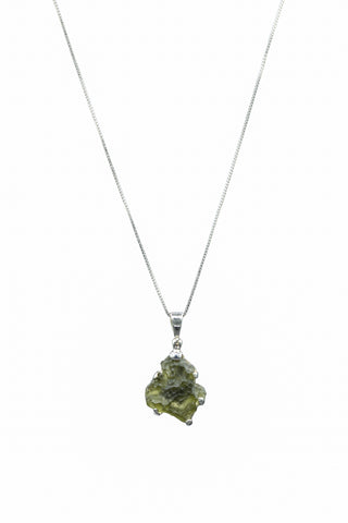 Sterling Silver Spiritual Moldavite Necklace