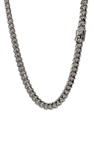 Extra Long Cuban Link Necklace Full length silver