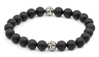 Matte Onyx Balinese gemstone Bracelet.