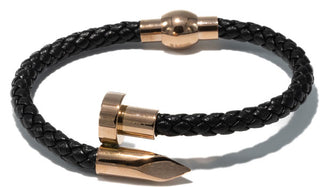 Leather Nail Bracelet rose gold