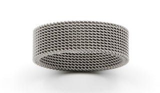 Silver mesh ring