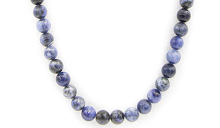 Sodalite gloss natural stone necklace