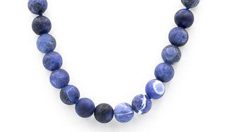 Sodalite matte natural stone necklace