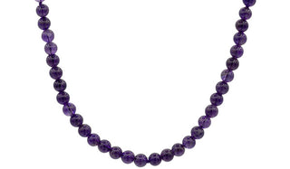 Sterling Silver Amethyst Natural Gemstone Necklace
