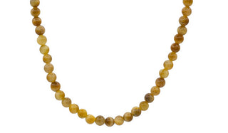Sterling Silver Golden Tigers Eye Natural Gemstone Necklace