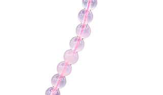 Sterling Silver Rose Quartz Natural Gemstone Necklace close up