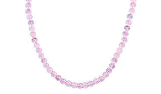 Sterling Silver Rose Quartz Natural Gemstone Necklace