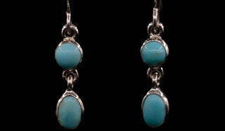 Sterling Silver Larimar Gemstone Drop Earrings