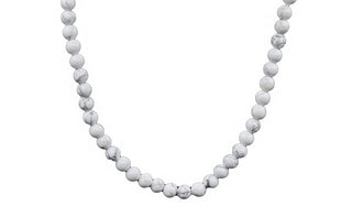 Sterling Silver Howlite Natural Gemstone Necklace