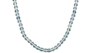 Sterling Silver Mini Fluorite Natural Gemstone Necklace