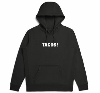 TACOS! Hoodie White Script