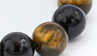 Tigers Eye & Onyx Natural Gemstone Centerpiece Bracelet