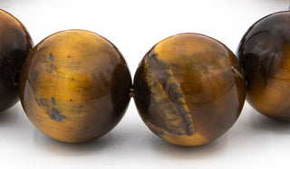 Alt= Tigers Eye 18mm Gemstone Beads