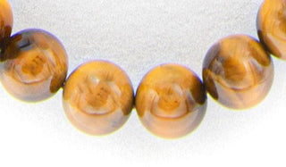Tigers eye natural stone necklace close up