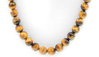 Tigers eye natural stone necklace