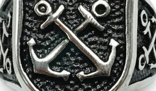 silver armored ring close up img