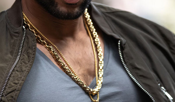 Brazilian Link Chain | Stainless Steel Gold Chain Necklace | PlayHardLookDope