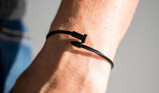 Black Cable Wire Nail Bracelet Lifestyle img