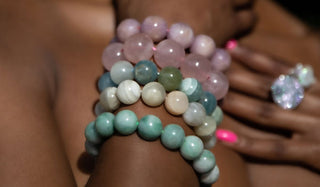 Luxury Aquamarine Natural Stone Bracelet lifestyle img