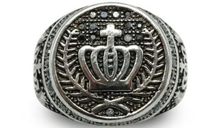 crown cross ring close up