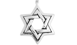 Silver Star of David Pendant Necklace feature img close up