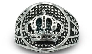 silver decorated cross ring second img
