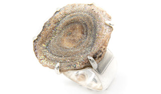 Sterling Silver Drusy Adjustable Ring