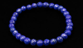 Mini Faceted Lapis Lazuli Natural Gemstone Bracelet