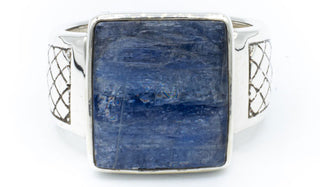 Men's Sterling Silver Kyanite Gemstone Signet Ring
